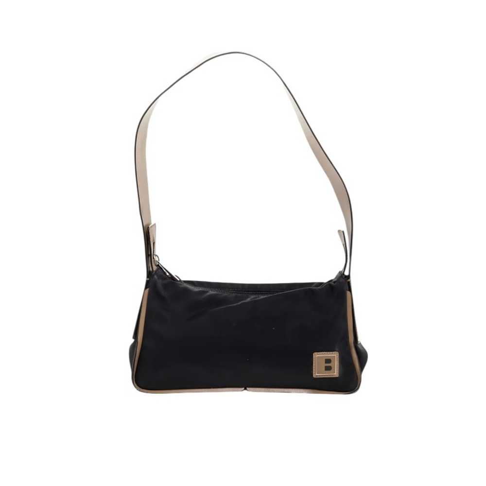 โจ ๐๐๐๐๐ Black & Tan Nylon Shoulder Bag